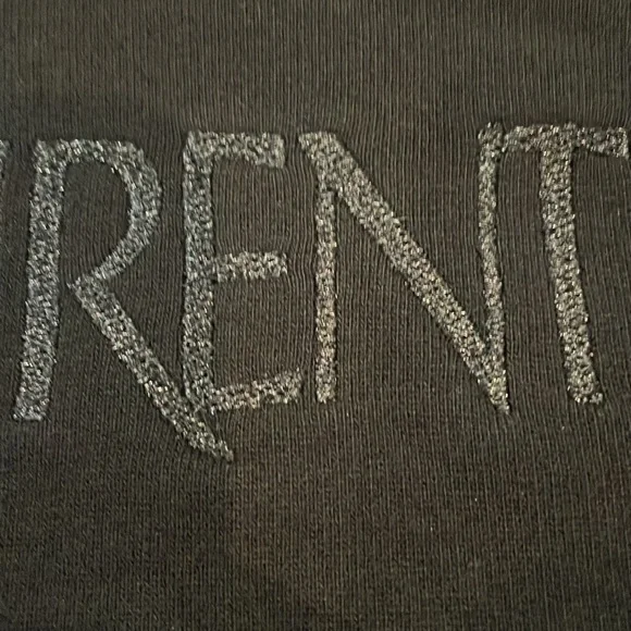 Saint Laurent Women's Glitter-Logo Cropped Sweatshirt - Picture 5 of 8